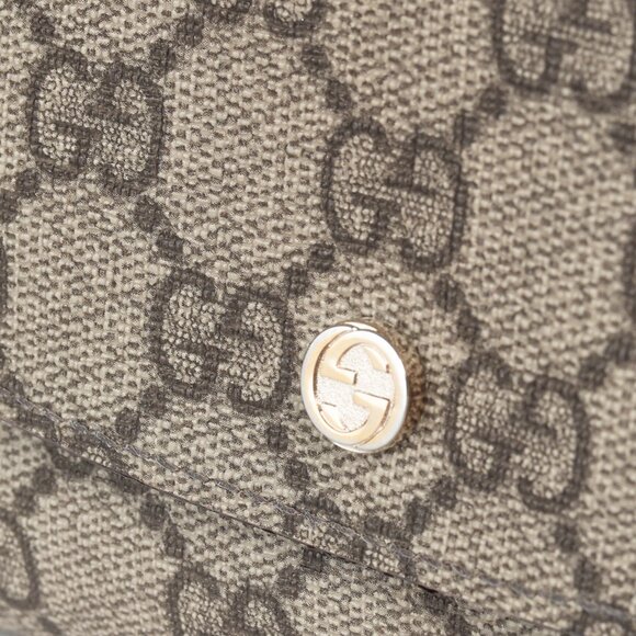 Gucci Brown Ivory GG Supreme Monogram Continental Wallet - Picture 6 of 10